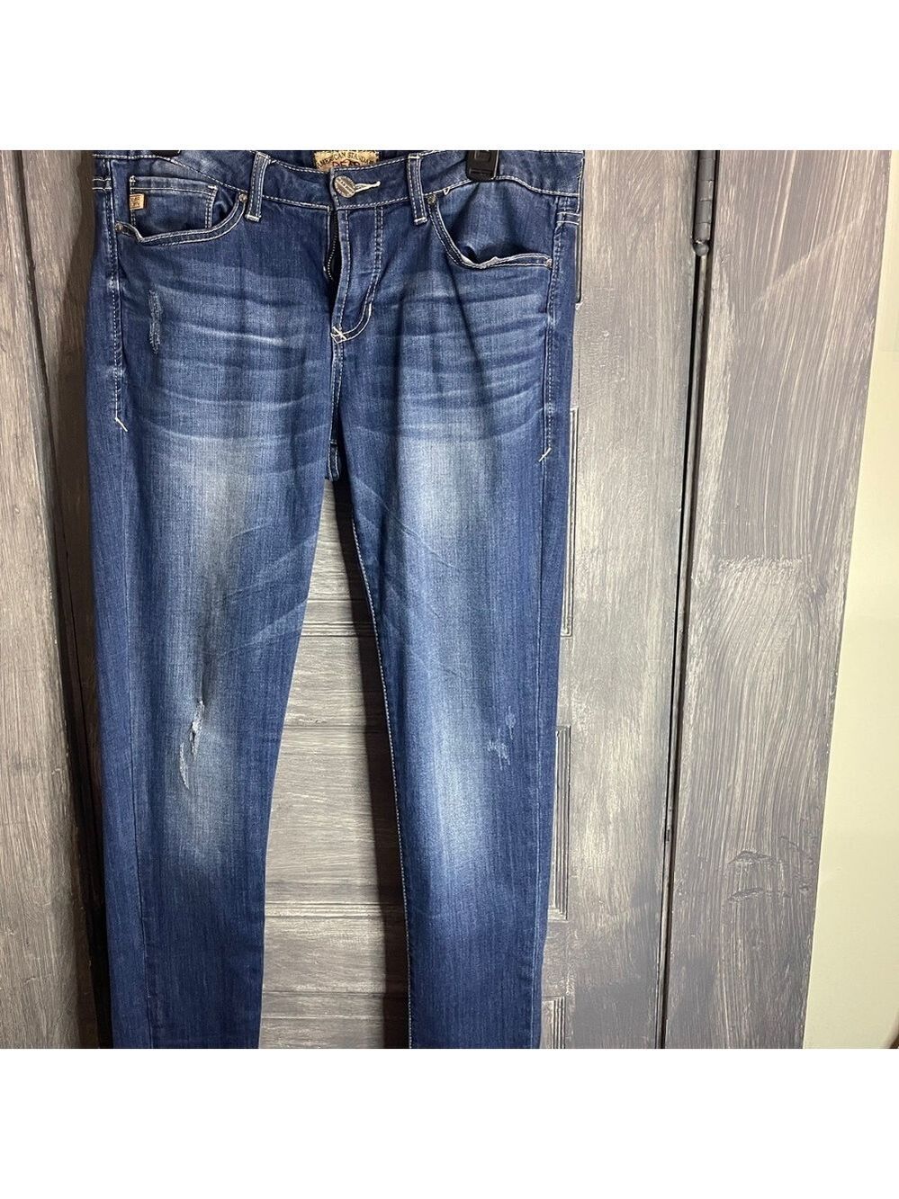 352 Dear John Blue Skinny Jeans with Faded Wash